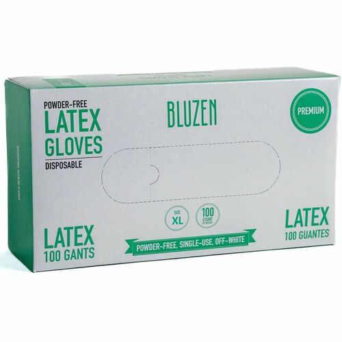 BLUZEN RMLLAT101XLCT Powder-Free Latex Gloves