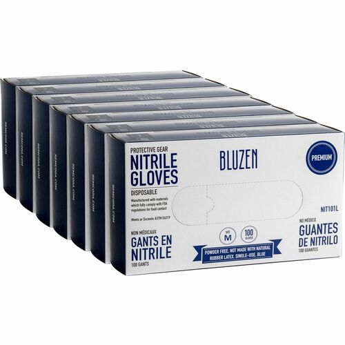 BLUZEN RMLNIT101MCT Disposable Nitrile Gloves
