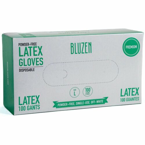BLUZEN RMLLAT101LCT Powder-Free Latex Gloves