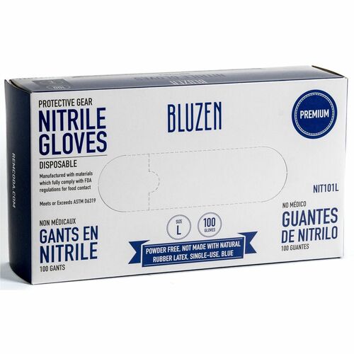 BLUZEN RMLNIT101LCT Disposable Nitrile Gloves