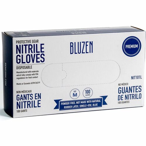 BLUZEN RMLNIT103MCT Extra-Strength Nitrile Gloves