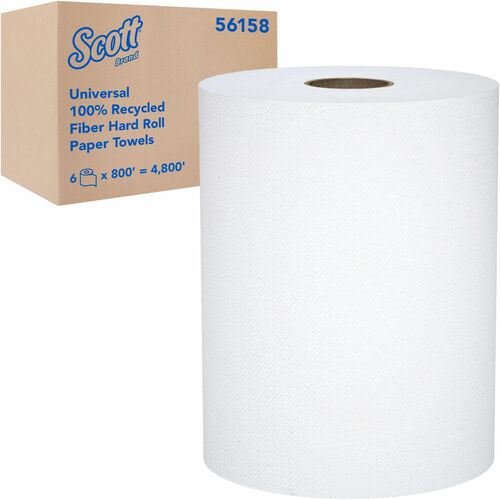 Scott® KCC56158 Universal 100% Recycled Fiber Hard Roll Paper Towels
