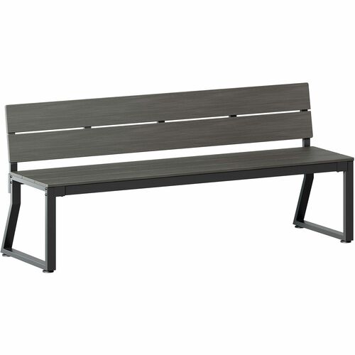 Lorell LLR42671 Faux Wood Outdoor Bench