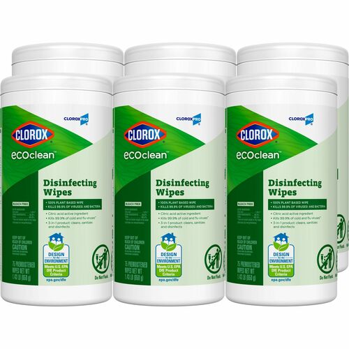Clorox CLO60605CT EcoClean Disinfecting Wipes