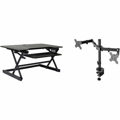 Rocelco RCLRDADRB40DM2 Standing Desk Converter & Dual-Monitor Mount