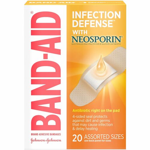 Band-Aid JOJ5570 Adhesive Bandages Infection Defense with Neosporin
