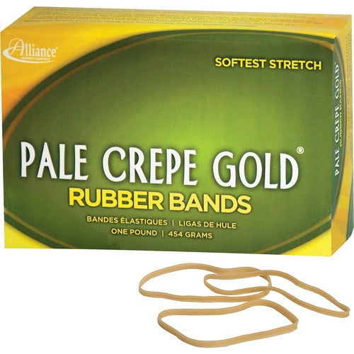 Alliance Rubber ALL20335 Pale Crepe Gold Rubber Bands