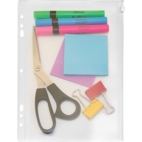 Zip-All Ring Binder Pockets ANG52 8" X 10.50" Sheet - Ring Binder - Clear - Polypropylene - 1 Each