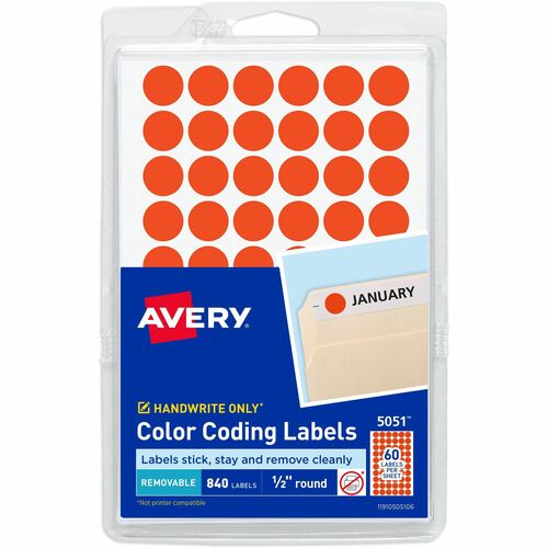 Avery® AVE05051 Avery® Color-Coding Labels