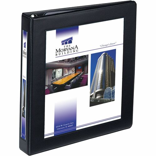 Avery® AVE68054 Framed View Binder - 1" Binder Capacity - Letter - 8 1/2" X 11" Sheet Size - 275 Sheet Capacity - 3 X D-Ring Fastener(S) - 2 Pocket(S) - Vinyl - Black - Recycled - 1 Each
