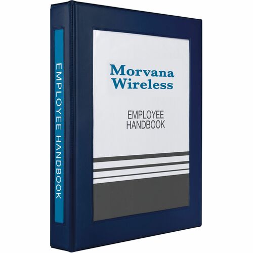 Avery® AVE68055 Framed View Binder - 1" Binder Capacity - Letter - 8 1/2" X 11" Sheet Size - 275 Sheet Capacity - 3 X D-Ring Fastener(S) - 2 Internal Pocket(S) - Vinyl - Navy - Recycled - 1 Each