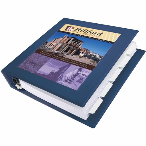 Avery® AVE68059 Framed View Binder - 1 1/2" Binder Capacity - Letter - 8 1/2" X 11" Sheet Size - 400 Sheet Capacity - 3 X D-Ring Fastener(S) - 2 Internal Pocket(S) - Vinyl - Navy - Recycled - 1 Each