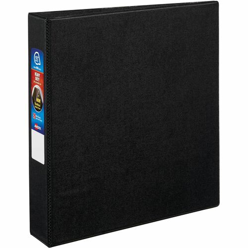 Avery® AVE79985 Heavy-Duty Reference Binder - 1 1/2" Binder Capacity - Letter - 8 1/2" X 11" Sheet Size - 400 Sheet Capacity - 3 X D-Ring Fastener(S) - 4 Internal Pocket(S) - Chipboard, Polypropylene - Black - Recycled - 1 Each