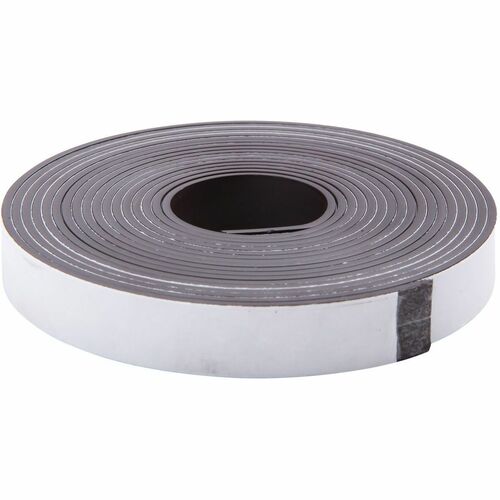 Zeus BAU66010 Magnetic Tape - 0.50" Width X 10 Ft Length - Magnet - Adhesive Backing - Flexible - Black
