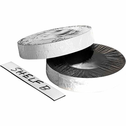 Zeus BAU66151 Magnetic Labeling Tape - 1" Width X 50 Ft Length - Reusable, Repositionable, Writable Surface - White