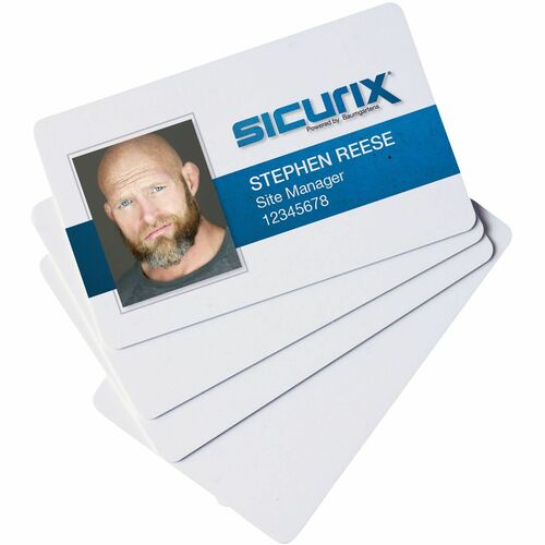 SICURIX BAU80300 Pvc Id Card - 2.12" Width X 3.37" Length - White