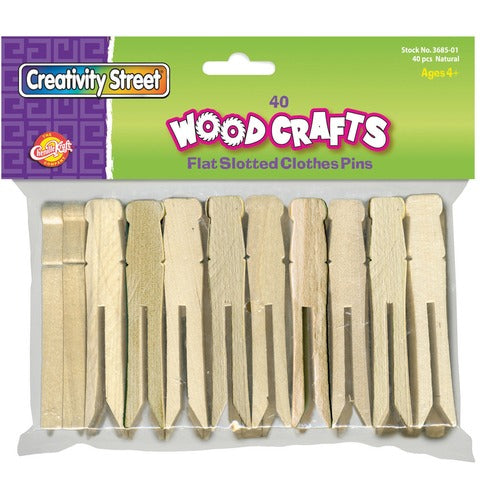 Creativity Street PAC368501 Flat-Slotted Clothespins