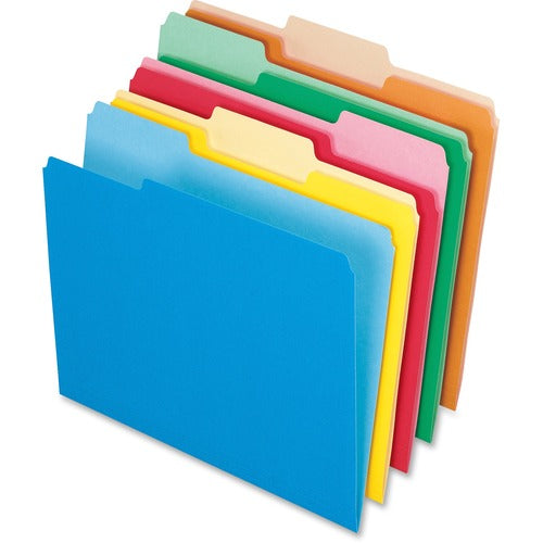 Pendaflex PFX15213ASST 1/3 Tab Cut Letter Top Tab File Folder