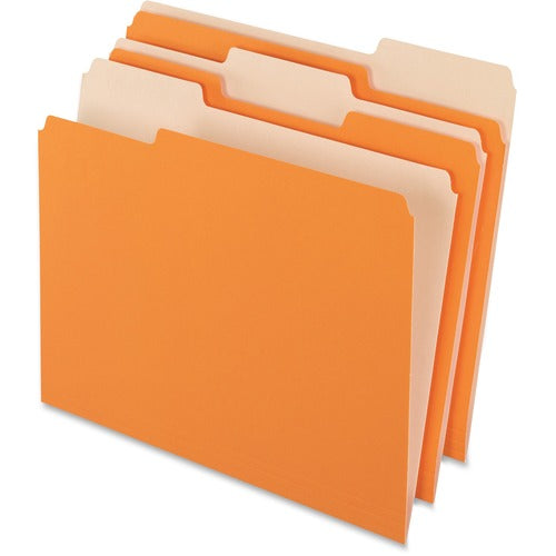 Pendaflex PFX15213ORA 1/3 Tab Cut Letter Recycled Top Tab File Folder