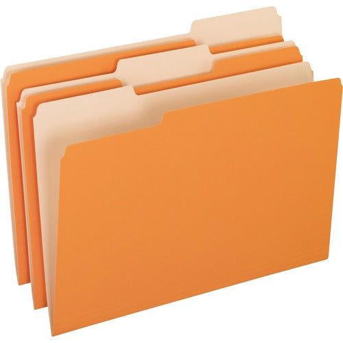 Pendaflex PFX15313ORA 1/3 Tab Cut Legal Recycled Top Tab File Folder