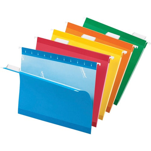 Pendaflex PFX415215ASST 1/5 Tab Cut Letter Recycled Hanging Folder