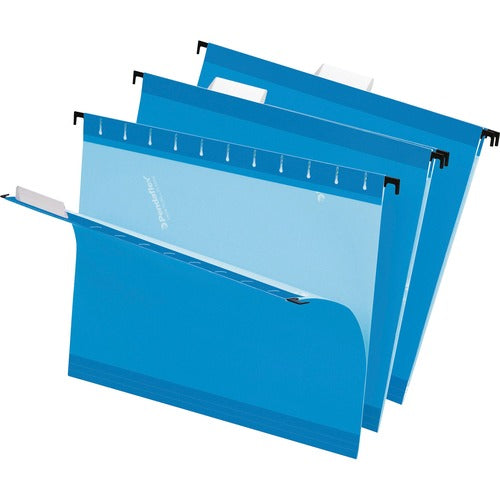 Pendaflex PFX415215BLU 1/5 Tab Cut Letter Recycled Hanging Folder