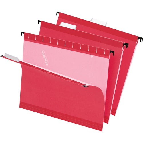 Pendaflex PFX415215RED 1/5 Tab Cut Letter Recycled Hanging Folder