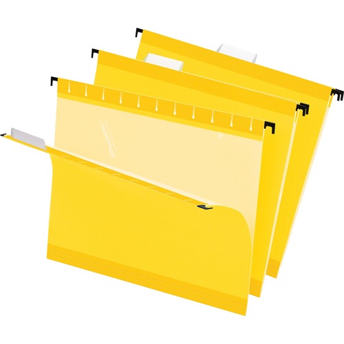 Pendaflex PFX415215YEL 1/5 Tab Cut Letter Recycled Hanging Folder