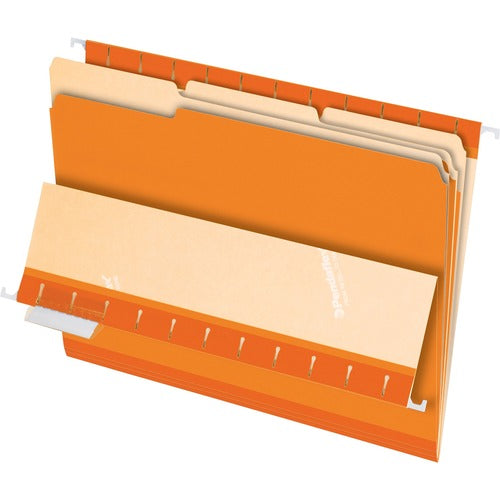 Pendaflex PFX421013ORA 1/3 Tab Cut Letter Recycled Top Tab File Folder
