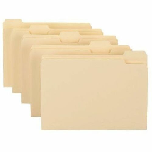 Pendaflex PFX75215 Essentials 1/5 Tab Cut Letter Recycled Top Tab File Folder
