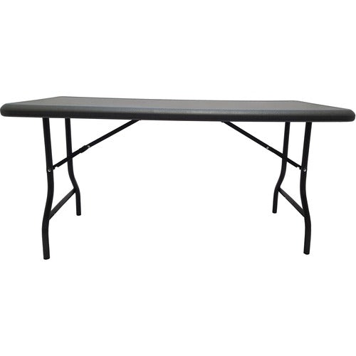 Iceberg ICE65217 Indestructable Too 1200 Series Folding Table-Rectangle Top-30" Table Top Length X 60" Table Top Width X 1" Table Top Thickness X 1" Table Top Diameter-29" Height-Assembly Required-Charcoal Gray,Powder Coated-Polyethylene