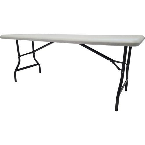 Iceberg ICE65223 Indestructable Too 1200 Series Folding Table - Rectangle Top - 72" Table Top Length X 30" Table Top Width X 1" Table Top Thickness - 29" Height - Platinum, Powder Coated - Polyethylene, Steel