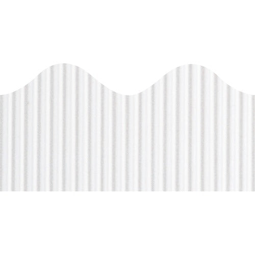 Bordette PAC37014 Pacon Bordette Scalloped Decorative Borders - Rectangle With Scalloped Trim - Pin-Up - Fadeless - 2.25" Width X 600" Length - White - Paper - 1 / Roll