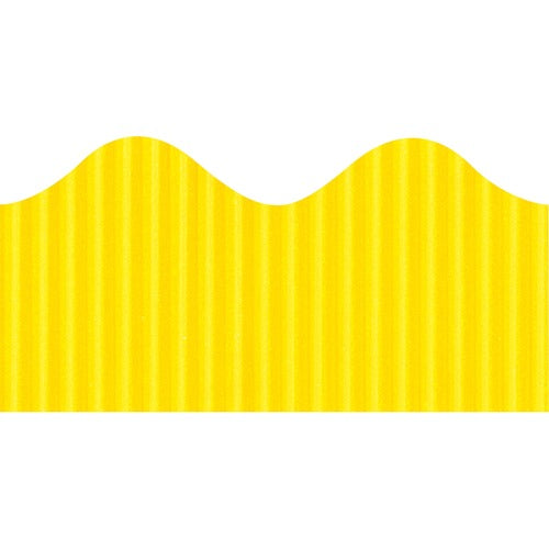 Bordette PAC37084 Pacon Bordette Scalloped Decorative Borders - Rectangle With Scalloped Trim - Pin-Up - Fadeless - 2.25" Width X 600" Length - Canary - Paper - 1 / Roll