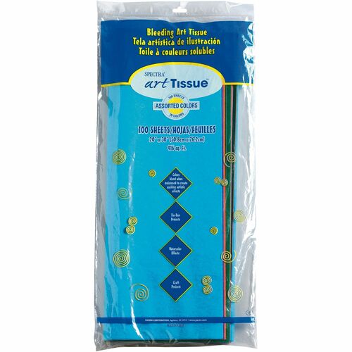Spectra PAC58516 Art Tissue - 20" X 30" - Assorted - For Art Project - 100 Sheets - 100 / Pack