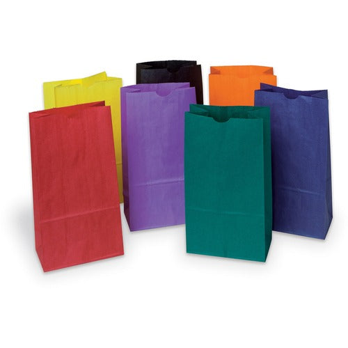 Creativity Street PAC72140 Rainbow Bag - 6" Width X 11" Length - 6" Gusset - Assorted - Kraft Paper - 28/Pack - Multipurpose