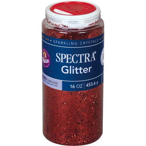 Spectra PAC91740 Glitter Sparkling Crystals - 16 Oz - 1 Each - Red