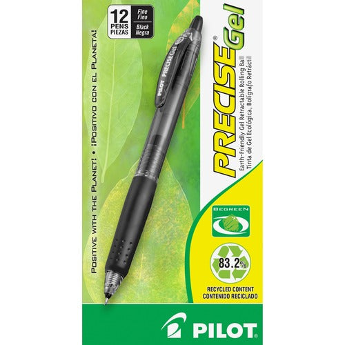 Pilot PIL15001 Precise Gel Fine Retractable BeGreen Pens