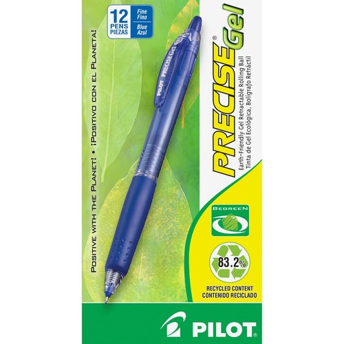 Pilot PIL15002 Precise Gel Fine Retractable BeGreen Pens