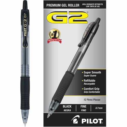 Pilot PIL31020 G2 Retractable Gel Ink Rollerball Pens