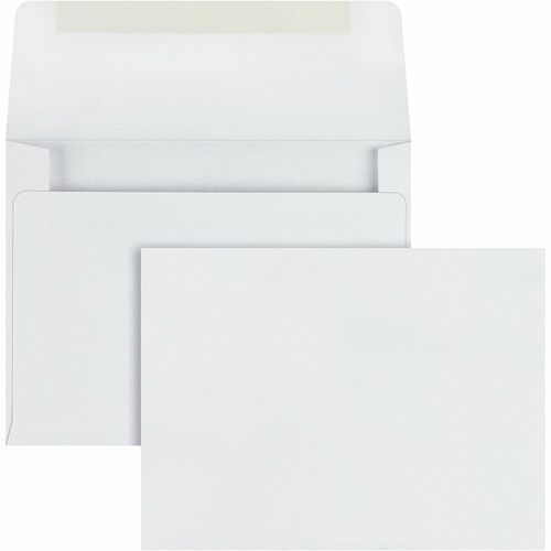 Quality Park QUA36217 Invitation Envelopes - Announcement - #5-1/2 - 4.38" Width X 5.75" Length - 24 Lb - Gummed - Wove - 100 / Box - White