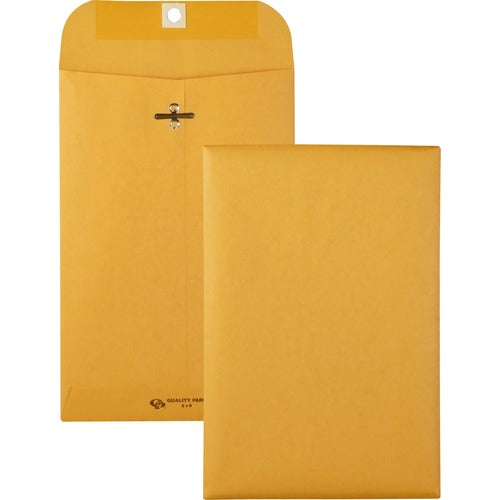 Quality Park QUA37855 Clasp Envelope - Clasp - #55 - 6" Width X 9" Length - 28 Lb - Gummed - Kraft - 100 / Box - Kraft