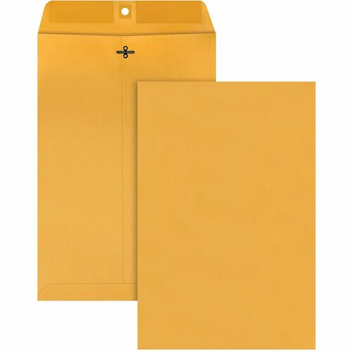 Quality Park QUA37898 Clasp Envelope - Clasp - #98 - 10" Width X 15" Length - 28 Lb - Gummed - Kraft - 100 / Box - Kraft