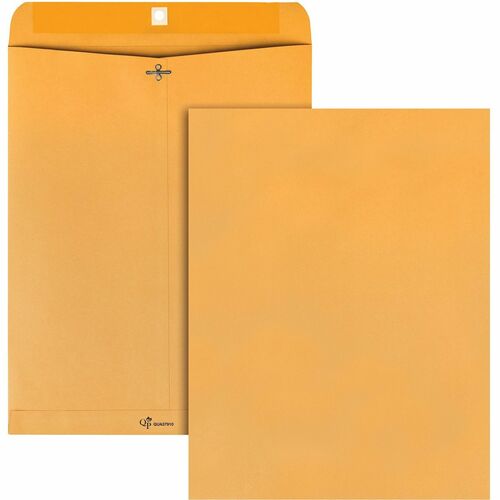 Quality Park QUA37910 Clasp Envelope - Clasp - #110 - 12" Width X 15.50" Length - 28 Lb - Gummed - Kraft - 100 / Box - Kraft