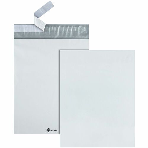 Quality Park QUA46197 Plastic Mailing Envelopes - Catalog - #13 - 10" Width X 13" Length - Self-Sealing - Polyethylene - 100 / Box - White