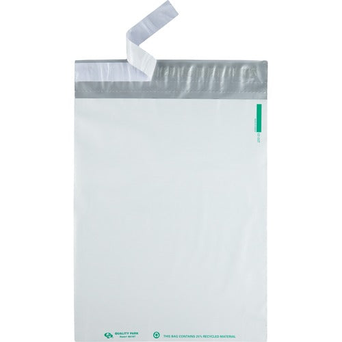 Quality Park QUA46199 Poly Envelopes With Perforation - Catalog - 12" Width X 15.50" Length - Self-Sealing - Polypropylene - 100 / Pack - White
