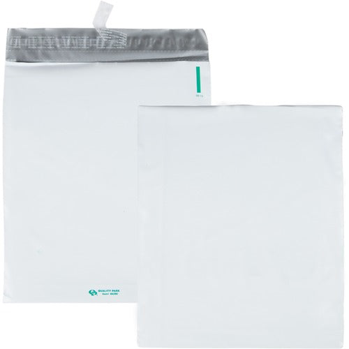 Quality Park QUA46390 Poly Expansion Mailer - Expansion - 11" Width X 13" Length - 2" Gusset - Self-Sealing - Polyethylene - 100 / Carton - White