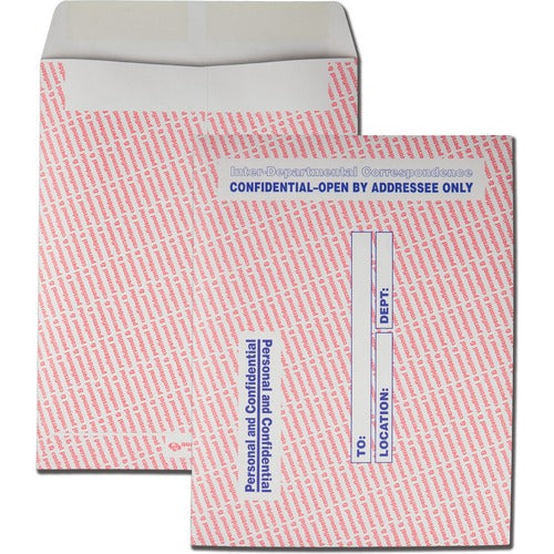 Quality Park QUA63778 Confidential Inter-Dept Envelopes - Interoffice - 10" Width X 13" Length - 28 Lb - Gummed - Kraft - 100 / Box - White