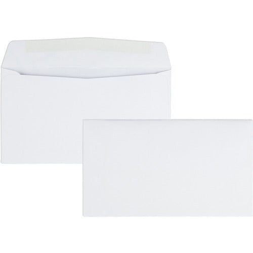 Quality Park QUA90070 Contemporary Business Envelopes - Business - #6 3/4 - 3.63" Width X 6.50" Length - 24 Lb - Gummed - Wove - 500 / Box - White