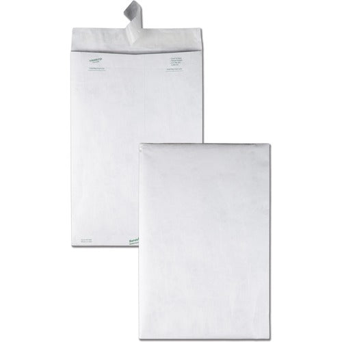 Survivor® QUAR1660 Open-End Envelope - Catalog - 10" Width X 15" Length - 14 Lb - Peel & Seal - Tyvek - 100 / Box - White